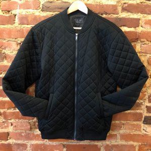 Zara Men's Quilted Bomber Jacket